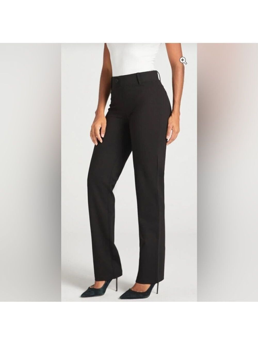 Betabrand Classic Dress Yoga Straight High Waist Pant